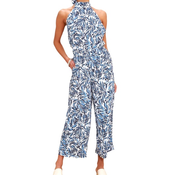 Lulus Pants - Lulu’s Tavik Copeland Floral Halter Jumpsuit